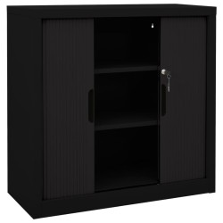 Armoire à portes coulissantes Noir 90x40x90 cm Acier 622795622795