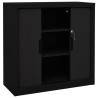 Armoire à portes coulissantes Noir 90x40x90 cm Acier 622795622795