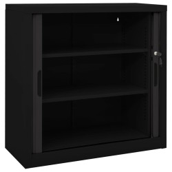 Armoire à portes coulissantes Noir 90x40x90 cm Acier 622795622795