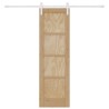 Porte coulissante Naturel et Blanc 61 x 198,5 cm 622796622796