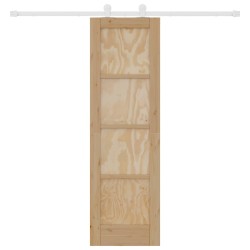 Porte coulissante Naturel et Blanc 61 x 198,5 cm 622798622798