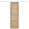 Porte coulissante Naturel et Blanc 61 x 198,5 cm 622798622798