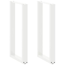 Pieds de table de bar en U, 2 pièces, blanc, 40 x (90-91) cm, acier 622800622800