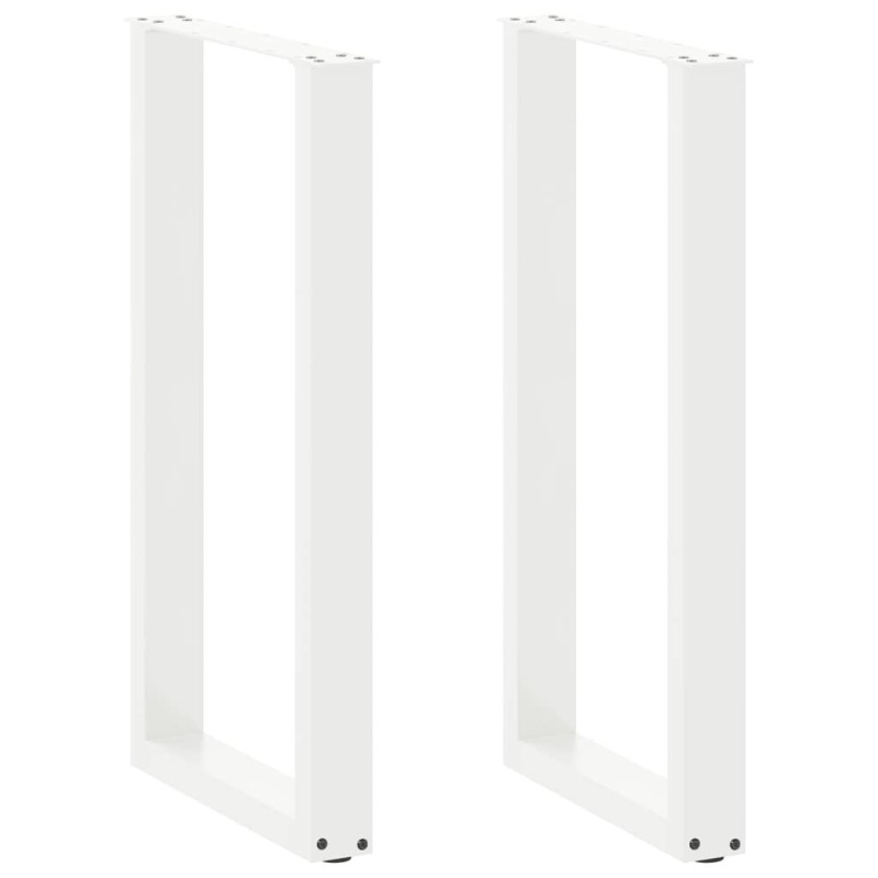 Pieds de table de bar en U, 2 pièces, blanc, 40 x (90-91) cm, acier 622800622800