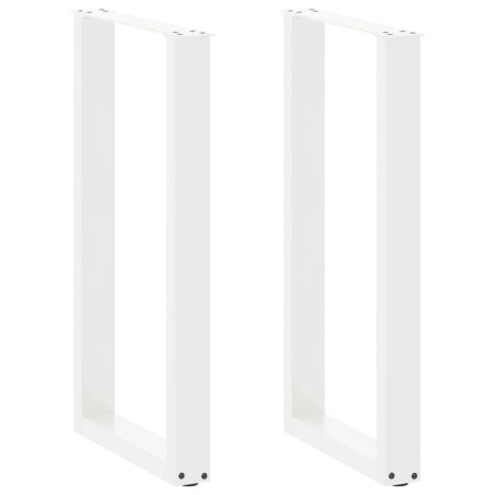 Pieds de table de bar en U, 2 pièces, blanc, 40 x (90-91) cm, acier 622800622800
