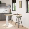 Pieds de table de bar en U, 2 pièces, blanc, 40 x (90-91) cm, acier 622800622800