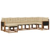 Ensemble de canapés d'extérieur 7 pcs Naturel et Beige 622801622801