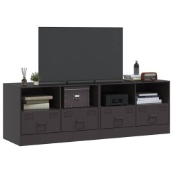 Meubles TV 2 pcs noir 67x39x44 cm acier 622803622803