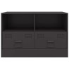 Meubles TV 2 pcs noir 67x39x44 cm acier 622803622803