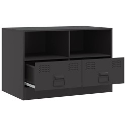 Meubles TV 2 pcs noir 67x39x44 cm acier 622803622803