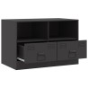 Meubles TV 2 pcs noir 67x39x44 cm acier 622803622803