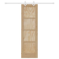 Porte coulissante Naturel et Blanc 61 x 198,5 cm 622805622805
