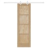 Porte coulissante Naturel et Blanc 61 x 198,5 cm 622805622805