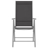 Ensemble à manger de jardin 7 pcs aluminium argenté et noir 622807622807