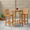 Ensemble de bar extérieur 3 pcs Non traité Bois de teck massif 622809622809