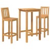 Ensemble de bar extérieur 3 pcs Non traité Bois de teck massif 622809622809