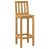 Ensemble de bar extérieur 3 pcs Non traité Bois de teck massif 622809622809