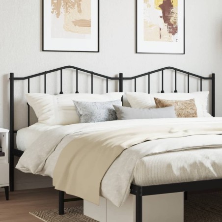  Tête de lit métal noir 160 cm 