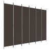 Cloison de séparation 6 panneaux Marron 300x220 cm Tissu 622811622811