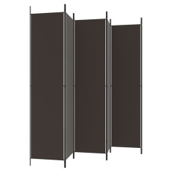 Cloison de séparation 6 panneaux Marron 300x220 cm Tissu 622811622811