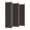 Cloison de séparation 6 panneaux Marron 300x220 cm Tissu 622811622811