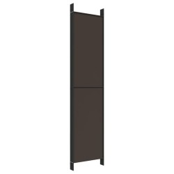 Cloison de séparation 6 panneaux Marron 300x220 cm Tissu 622811622811