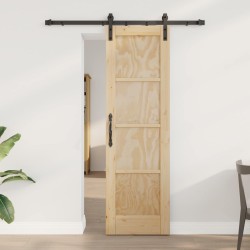 Porte coulissante Naturel 61 x 198,5 cm Bois de pin massif 622817622817