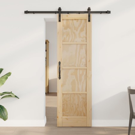 Porte coulissante Naturel 61 x 198,5 cm Bois de pin massif 622817622817