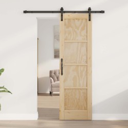Porte coulissante Naturel 61 x 198,5 cm Bois de pin massif 622817622817
