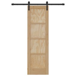 Porte coulissante Naturel 61 x 198,5 cm Bois de pin massif 622817622817