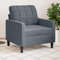 Fauteuil Gris foncé 60 cm Velours 622819622819