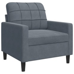 Fauteuil Gris foncé 60 cm Velours 622819622819