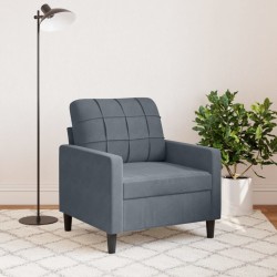 Fauteuil Gris foncé 60 cm Velours 622819622819