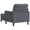 Fauteuil avec repose-pied Gris foncé 60 cm Velours 622823622823