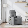 Fauteuil inclinable de massage gris clair tissu 622824622824