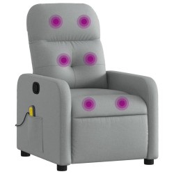 Fauteuil inclinable de massage gris clair tissu 622824622824