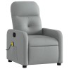 Fauteuil inclinable de massage gris clair tissu 622824622824