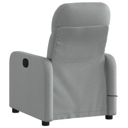 Fauteuil inclinable de massage gris clair tissu 622824622824