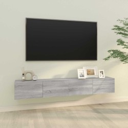 Meubles TV muraux 2pcs sonoma gris 100x30x30 cm bois ingénierie 622826622826