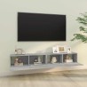 Meubles TV muraux 2pcs sonoma gris 100x30x30 cm bois ingénierie 622826622826