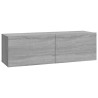 Meubles TV muraux 2pcs sonoma gris 100x30x30 cm bois ingénierie 622826622826