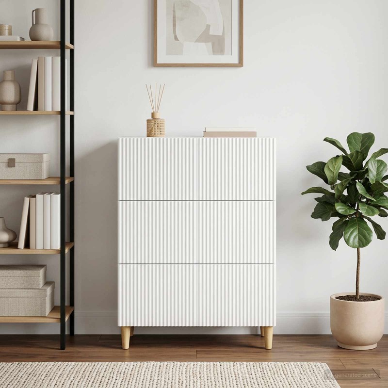 Armoire à tiroirs Blanc 66 x 34,5 x 90 cm Bois d'ingénierie 622828622828