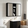 Armoire murale de salle de bain Chêne Noir 20 x 14 x 70 cm 622832622832
