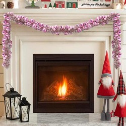Guirlande de Boules de Noël Rose 186 cm Polystyrène 622835622835