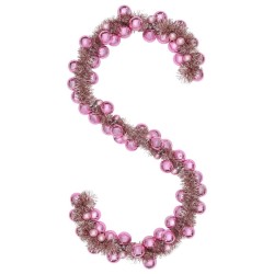 Guirlande de Boules de Noël Rose 186 cm Polystyrène 622835622835