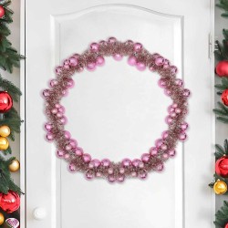 Guirlande de Boules de Noël Rose 186 cm Polystyrène 622835622835