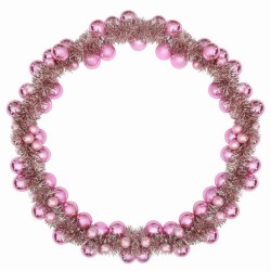 Guirlande de Boules de Noël Rose 186 cm Polystyrène 622835622835