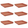 Plateau carré à fleurs 6 pcs Rouge brique 18 x 18 x 2 cm 622838622838