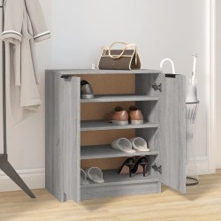 Meuble à chaussures Sonoma gris 59x35x70 cm Bois d'ingénierie 622839622839