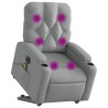 Fauteuil inclinable de massage électrique Gris clair Tissu 622842622842